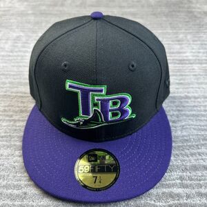 Tampa Bay Devil Rays Hat Cap Mens Fitted 7 1/4 New Era Wool Retro Cooperstown